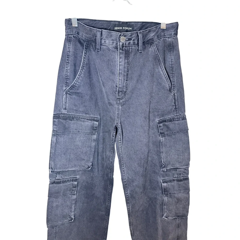 Aritzia Denim Forum The '90s Millie Hi-Rise Cargo Jeans Washed Black Size 26